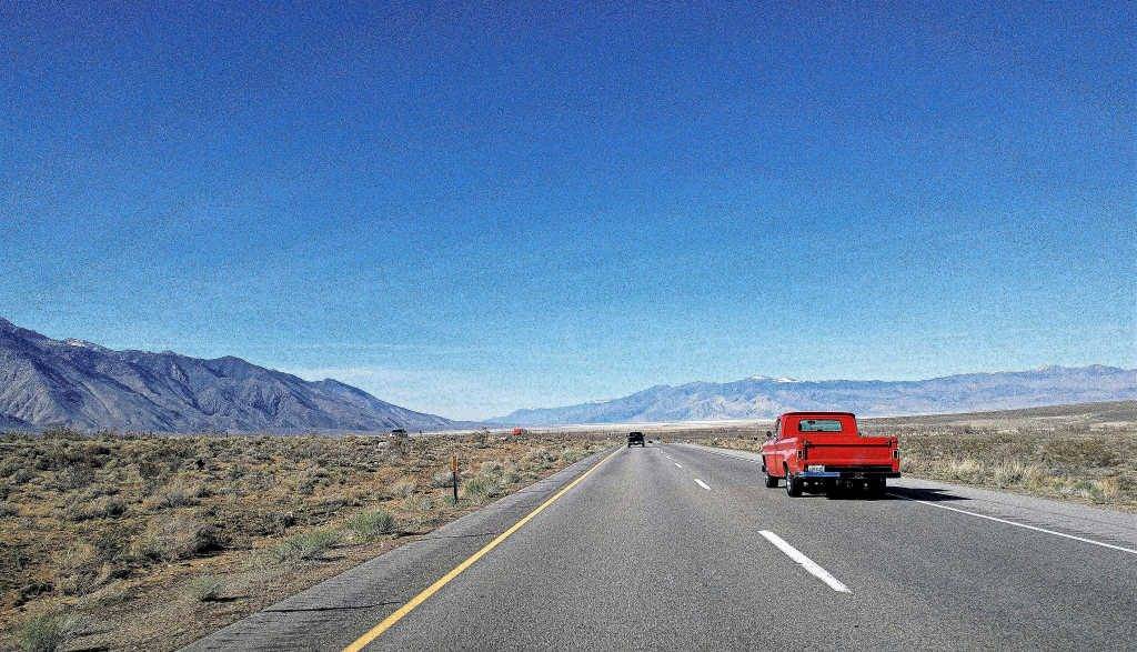 Driving north on US-395