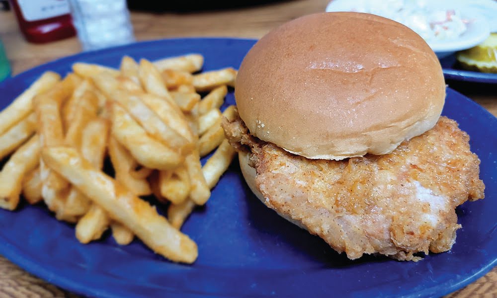 Breaded Pork Tenderloin at Auction Restaurant.