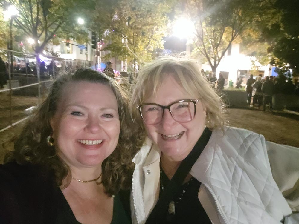 Lori and Theresa at Fright Fest in Elgin