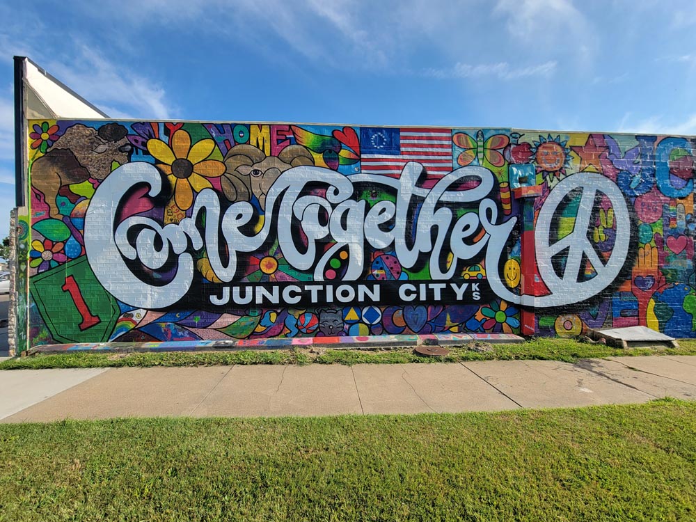 Come Together mural in Junction City, KS